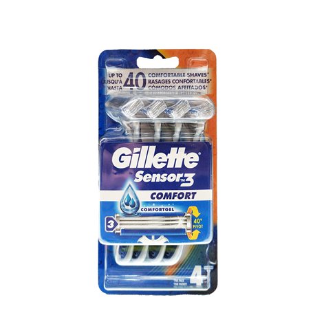 Rasoir Gillette Sensor 3 Confort (4 Unités) 20,99 €