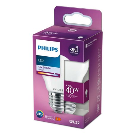 Lampe LED Philips  4,5 x 7,8 cm E27 F 470 lm 4,3 W (4000 K) 24,99 €