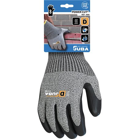 Gants de travail JUBA K-Rock Latex Anti-coupure Noir Fibre 16,99 €