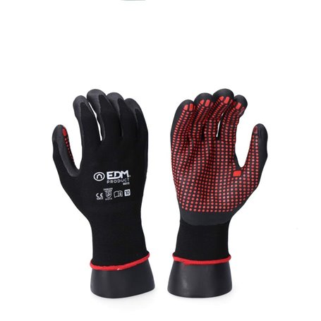 Gants de travail EDM Métal Nylon Nitrile Industriels Noir Lycra 14,99 €