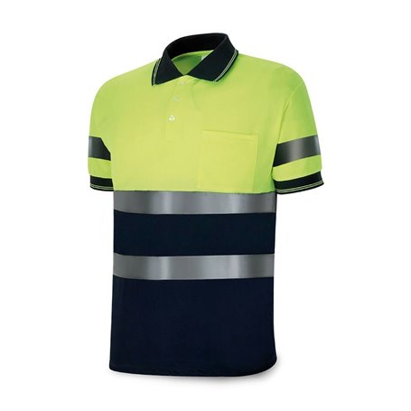 Polo à manches courtes 1288pavxmcyfa Jaune Blue marine Grande visibilité 30,99 €