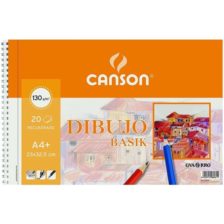 Bloc à dessin Canson Basik Microperforé Avec cadre 130 g 20 Volets 10 Un 68,99 €