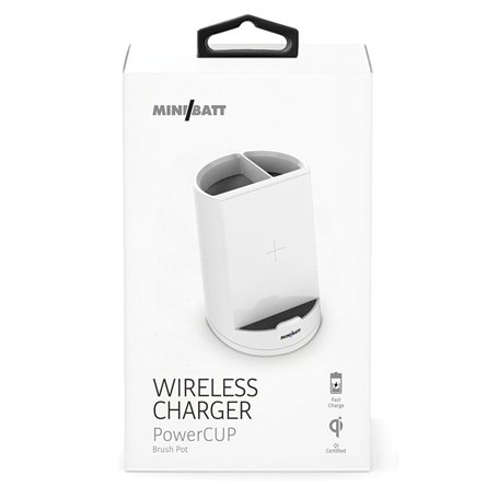 Chargeur sans fil avec support pour mobiles MiniBatt PowerCUP Blanc Port 70,99 €