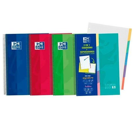 Cahier Oxford European Book 5 2 en 1 Microperforé A4 100 Volets 5 mm Cou 119,99 €