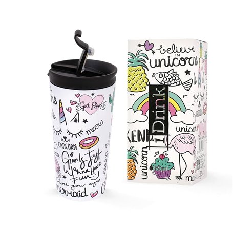 Tasse Thermos avec Couvercle iTotal Blanc Licorne Double paroi Acier ino 32,99 €