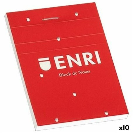 Bloc de Notes ENRI Rouge 80 Volets A6 (10 Unités) 25,99 €