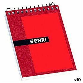 Bloc de Notes ENRI Rouge 4 mm 80 Volets (10 Unités) 31,99 €