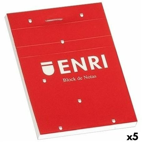 Bloc de Notes ENRI Rouge A4 80 Volets (5 Unités) 30,99 €