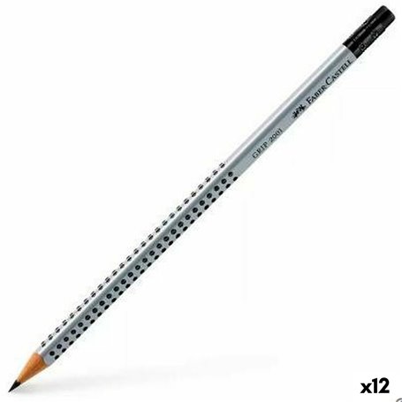 Crayon avec Gomme Faber-Castell Grip 2001 Écologique B (12 Unités) 25,99 €