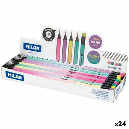 Crayon avec Gomme Milan Sunset HB (24 Unités) 23,99 €