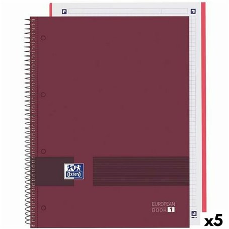 Cahier Oxford European Book Write&Erase Bordeaux A4 80 Volets 5 Unités 38,99 €