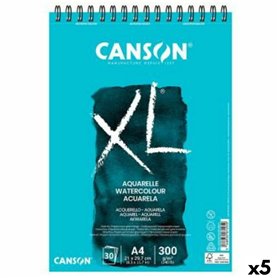 Bloc-notes Canson XL Aquarelle 20 Volets A5 Blanc 5 Unités 300 g/m² 37,99 €