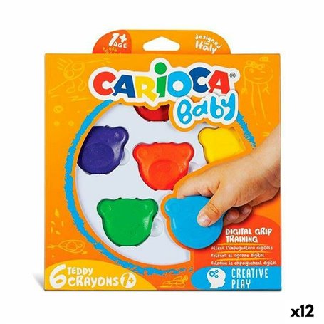 Crayons gras de couleur Carioca Teddy Multicouleur 6 Pièces 12 Unités 45,99 €