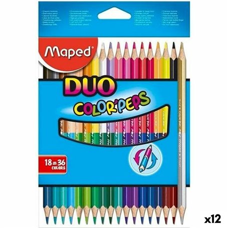 Crayons de couleur Maped Duo Color' Peps\t Multicouleur 18 Pièces Double  61,99 €