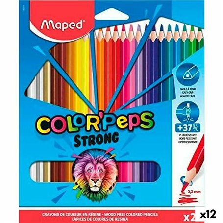 Crayons de couleur Maped Color' Peps Strong Multicouleur 24 Pièces (12 U 44,99 €