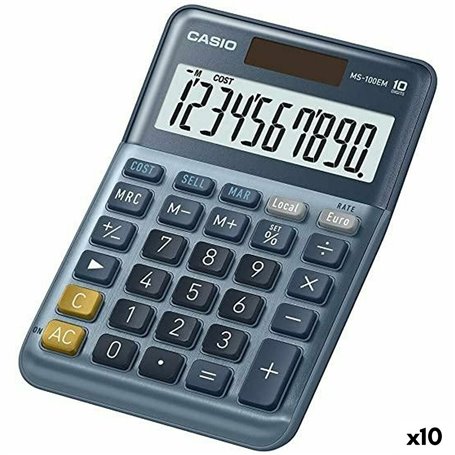 Calculatrice Casio MS-100EM Bleu (10 Unités) 189,99 €