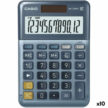 Calculatrice Casio MS-100EM Bleu (10 Unités) 189,99 €