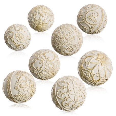 Balles Décoration Doré Blanc 10 x 10 x 10 cm (8 Unités) 77,99 €