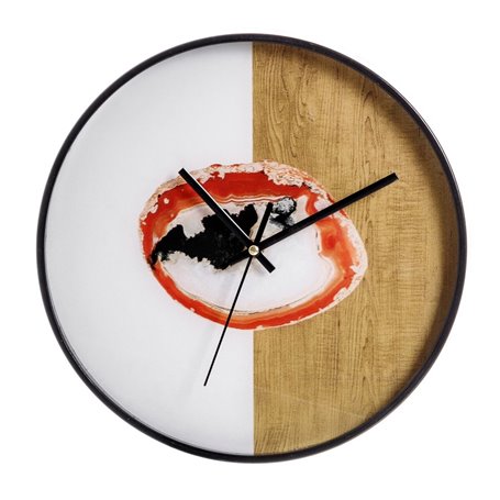 Horloge Murale 30,5 x 4,3 x 30,5 cm Verre Doré Blanc PVC 41,99 €