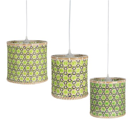 Suspension 32 x 32 x 29 cm Naturel Vert Bambou (3 Unités) 100,99 €