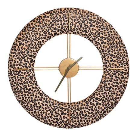 Horloge Murale 48 x 3,5 x 48 cm Tissu Synthétique Métal Léopard 54,99 €