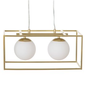 Suspension 45 x 20 x 20 cm Verre Doré Métal Blanc 149,99 €