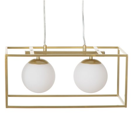 Suspension 45 x 20 x 20 cm Verre Doré Métal Blanc 149,99 €