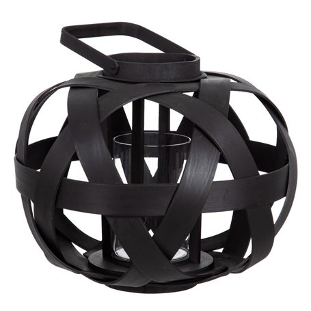 Lanterne 35 x 35 x 29 cm Bougeoir Noir Bambou 136,99 €