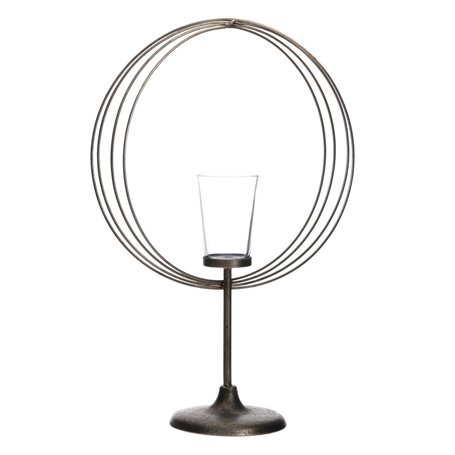 Bougeoir 32,5 x 14,3 x 49,5 cm Verre Métal Argent 85,99 €