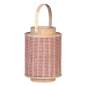 Lanterne 20,5 x 20,5 x 29 cm Bougeoir Marron Fibre naturelle 67,99 €