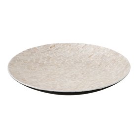 Centre de Table 50 x 50 x 4,5 cm Blanc Nacre noire 76,99 €