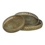 Plateau apéritif 36,5 x 36,5 x 5 cm Doré Métal 3 Pièces 109,99 €