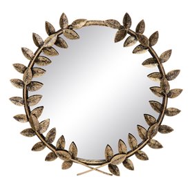 Miroir mural 46 x 3,5 x 46 cm Doré Métal 86,99 €