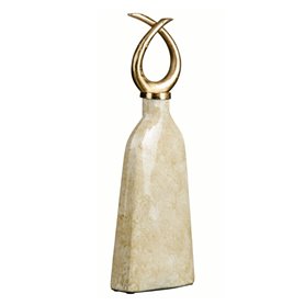 Vase Verre Doré Métal Blanc 10 x 10 x 53 cm 119,99 €