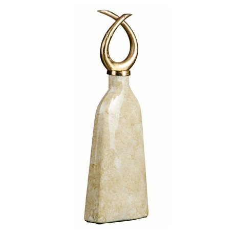 Vase Verre Doré Métal Blanc 10 x 10 x 53 cm 119,99 €