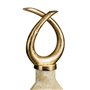 Vase Verre Doré Métal Blanc 10 x 10 x 53 cm 119,99 €