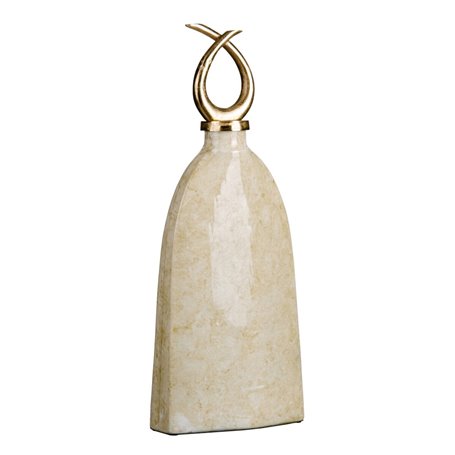 Vase 24 x 13 x 64 cm Verre Doré Métal Blanc 169,99 €