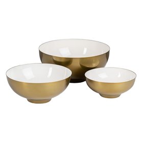 Bol 30 x 30 x 14 cm Doré Blanc Fer (3 Unités) 105,99 €