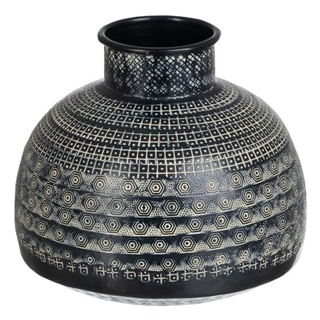 Vase 20,5 x 20,5 x 18 cm Noir Aluminium 55,99 €