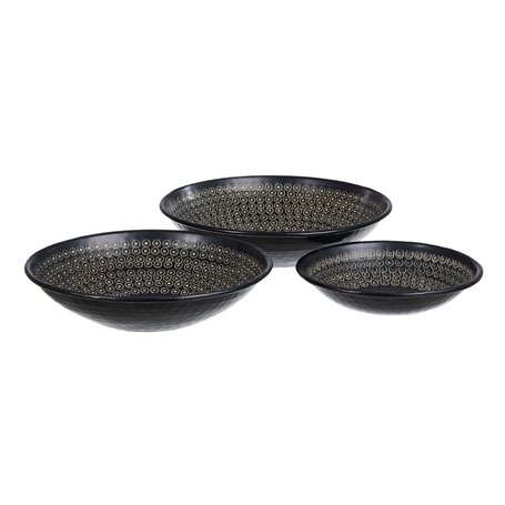 Centre de Table 35 x 35 x 9 cm Noir Aluminium (3 Pièces) 99,99 €