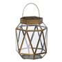 Lanterne Bougeoir Verre Doré Métal 17 x 17 x 22 cm 66,99 €