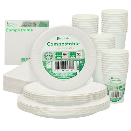 Set d'articles de fête Procos Blanc (180 Pièces) 47,99 €