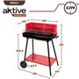 Roues de barbecue au charbon de bois Aktive Rouge 66 x 85 x 44 cm 123,99 €