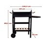 Roues de barbecue au charbon de bois Aktive Noir 100,5 x 88,5 x 40 cm 179,99 €