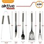 Ustensiles pour barbecues Aktive 7,5 x 35 x 1,9 cm Acier inoxydable Sili 209,99 €