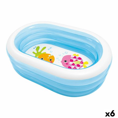 Pataugeoire gonflable pour enfants Intex 230 L Bleu Blanc Ovale 163 x 46 229,99 €