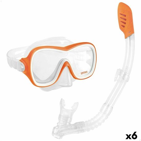 Masque de Plongée avec Tube Intex Wave Rider Orange (6 Unités) 89,99 €