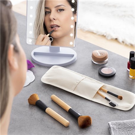 Ensemble de Pinceaux de Maquillage en Bois avec Trousse Miset InnovaGood 17,99 €