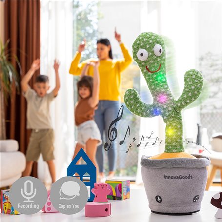 Cactus Dansant et Parlant avec Musique et LED Multicolores Pinxi InnovaG 25,99 €