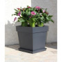 EDA Pot de fleur carré Toscane - 39 x 39 x H 39 cm - 38 L - Gris anthrac 93,99 €